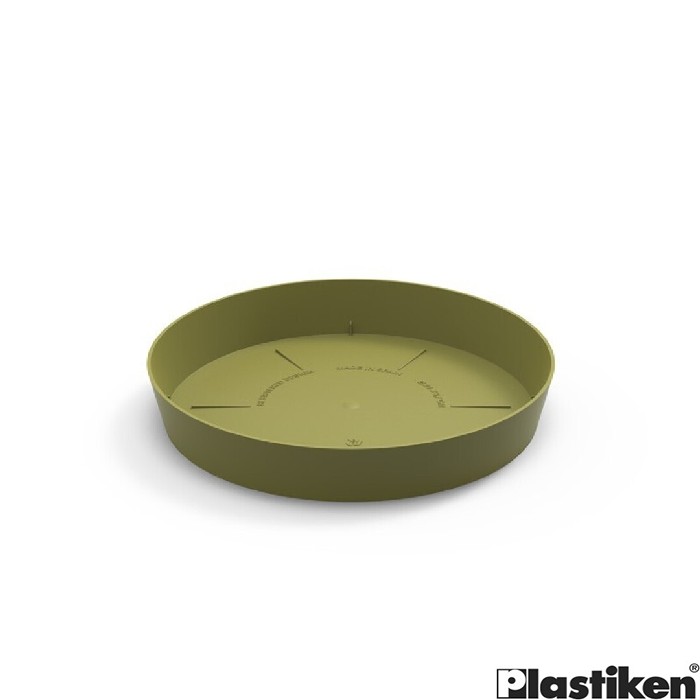 gardening/pots-planters-troughs/plastiken-tes-round-plate-olive-green-diameter-14cm