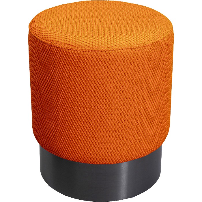 living/seating-accents/kare-stool-jody-orange-mesh-black-ø35cm