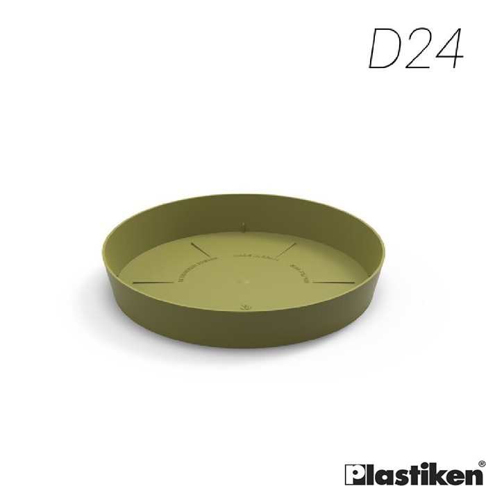 gardening/pots-planters-troughs/plastiken-tes-round-plate-olive-green-diameter-24cm