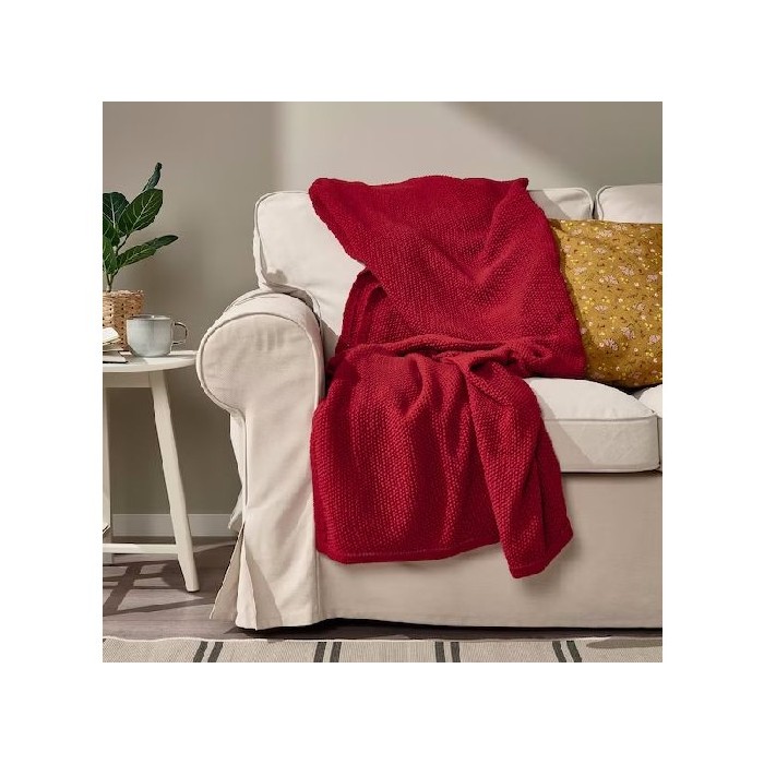 home-textiles/blankets-throws/ikea-humlemott-throw-dark-red-130cm-x-170cm