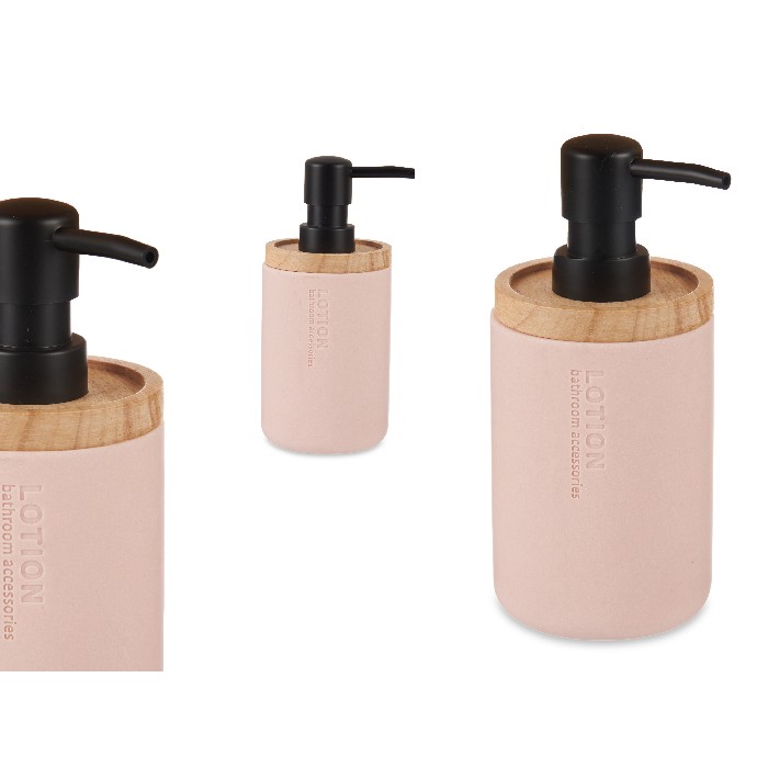 bathrooms/sink-accessories/promo-resin-dispenser-with-bamboo-pink