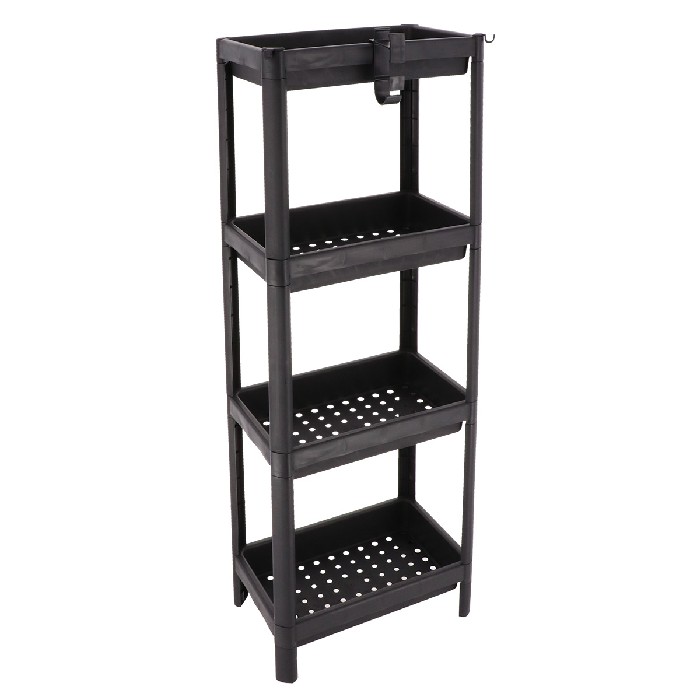 bathrooms/bathroom-storage-shelving/tendance-plastic-black-trolley-4-levels