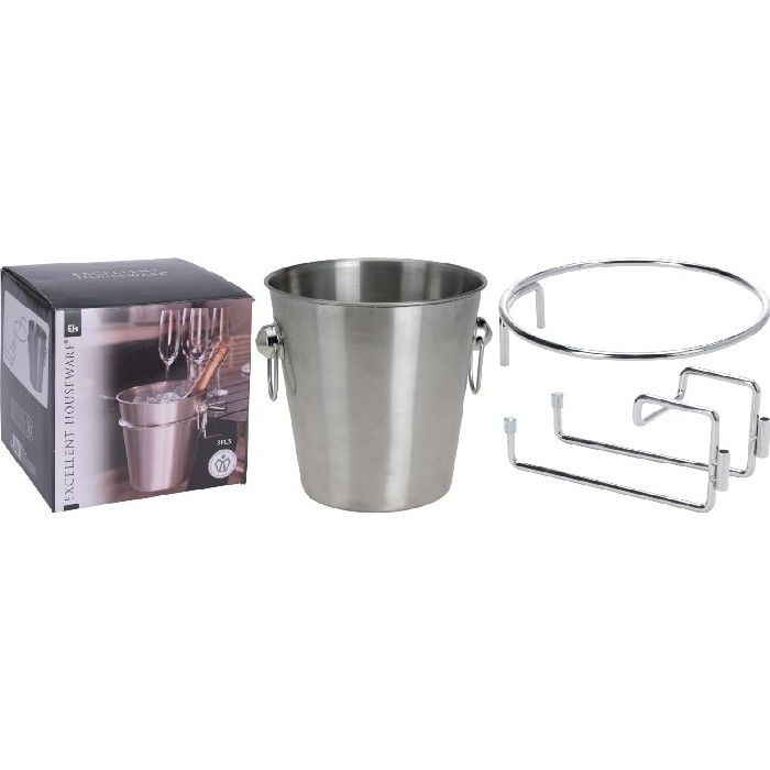 tableware/ice-buckets-bottle-coolers/excellent-houseware-3-piece-champagne-cooler-with-holder