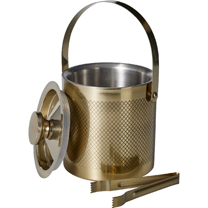 tableware/ice-buckets-bottle-coolers/gold-ice-bucket-with-tongs
