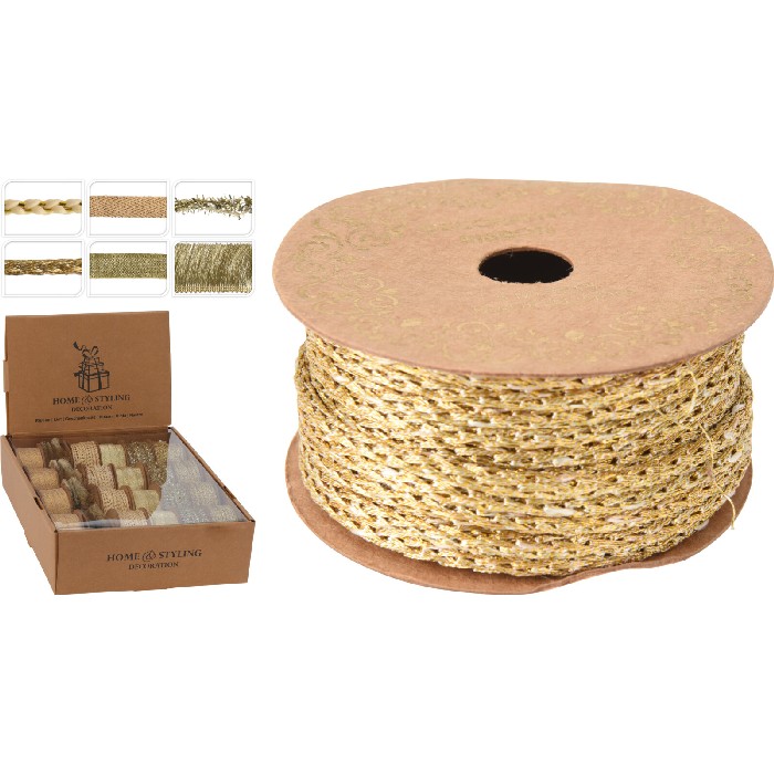 christmas/wrapping-paper-ribbons/ribbon-–-35cm-x-3m-champagne-gold-6-assorted