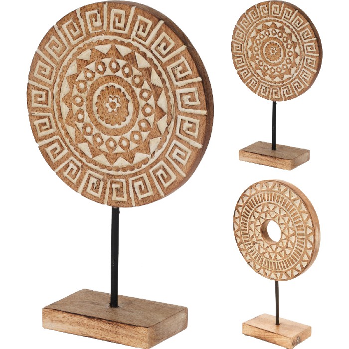 home-decor/decorative-ornaments/round-ornament-on-mango-wood-base-20cm-x-7cm-x-h32cm-2-assorted