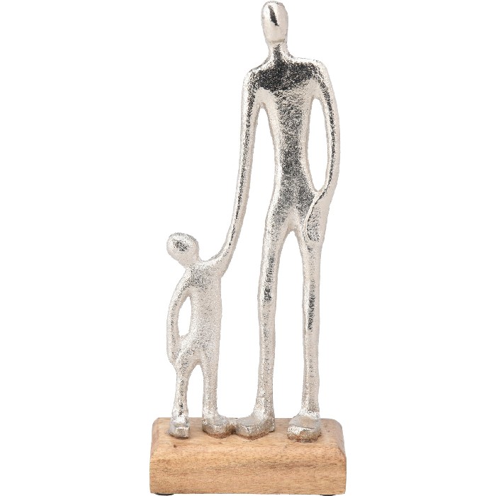 home-decor/decorative-ornaments/statue-man-and-child-24cm-silver