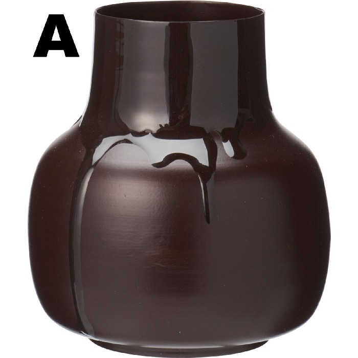 home-decor/vases/vase-glaze-drip-finish-brown-3-assorted-designs