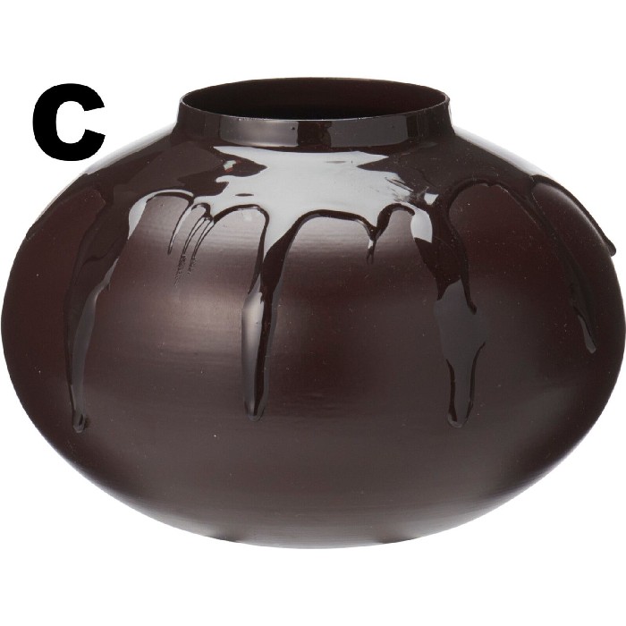 home-decor/vases/vase-glaze-drip-finish-brown-3-assorted-designs