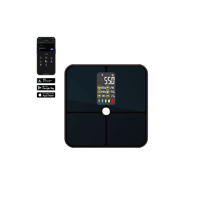 bathrooms/bathroom-weighing-scales/aeno-bs2s-smart-body-scale-16-body-metrics-180kg-black