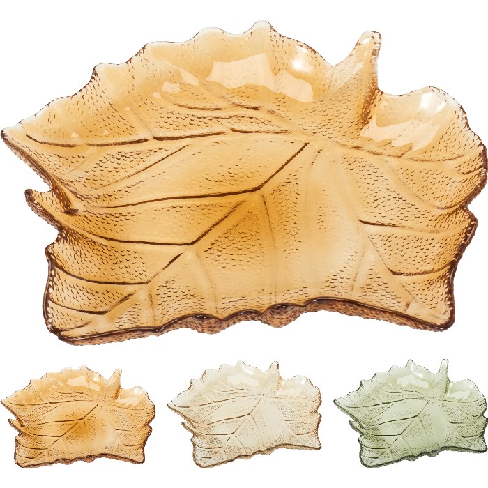 tableware/serveware/leaf-plate-–-glass-26cm-3-assorted-colours