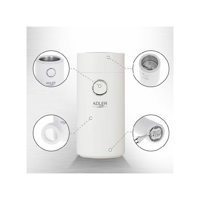 small-appliances/coffee-machines/adler-coffee-grinder-150w-75grams-whitesilver