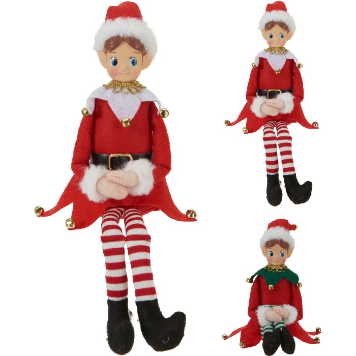 christmas/decorations/christmas-sitting-elf-25cm-2-assorted-colours