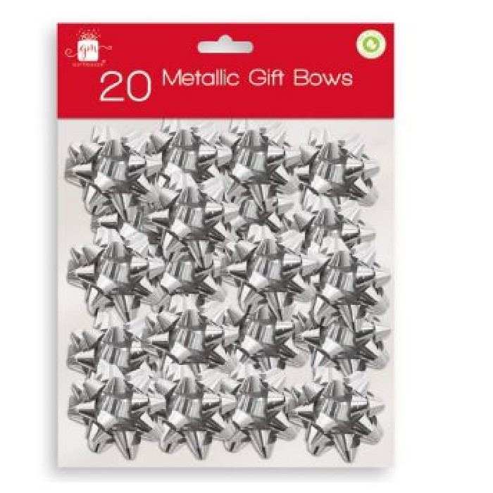 christmas/wrapping-paper-ribbons/silver-bow-accessories-–-pack-of-20