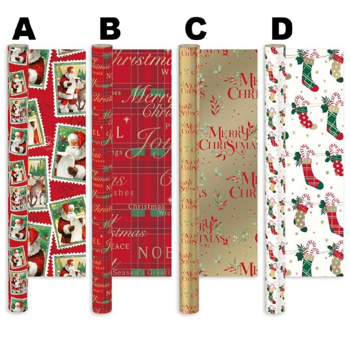 christmas/wrapping-paper-ribbons/xmas-gift-wrap-roll-4m-x-69cm-elegant-4-assorted