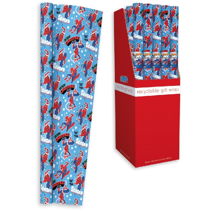 christmas/wrapping-paper-ribbons/christmas-wrapping-roll-–-marvel-spider-man-2m-x-69cm