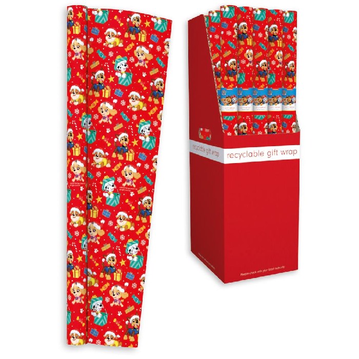 christmas/wrapping-paper-ribbons/christmas-wrapping-roll-–-paw-patrol-2m-x-69cm