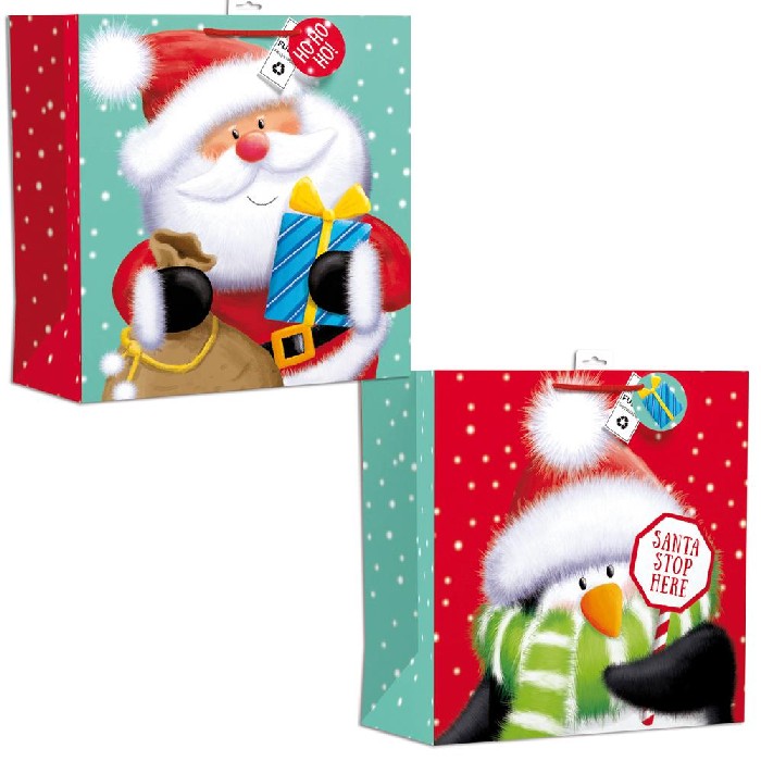 christmas/wrapping-paper-ribbons/jumbo-christmas-gift-bag-–-santa-penguin