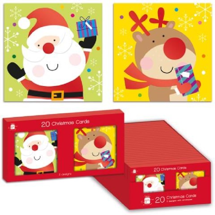 christmas/wrapping-paper-ribbons/mini-square-santa-boxed-cards-–-pack-of-20