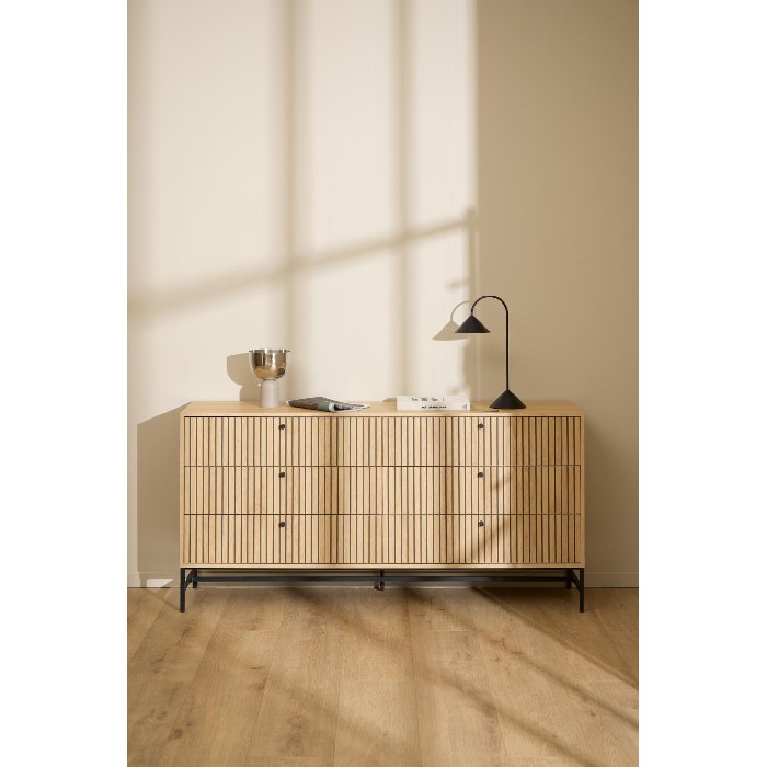 bedrooms/chest-of-drawers/albany-double-chest-with-6-drawers-finished-in-black-steel-and-lamella-oak