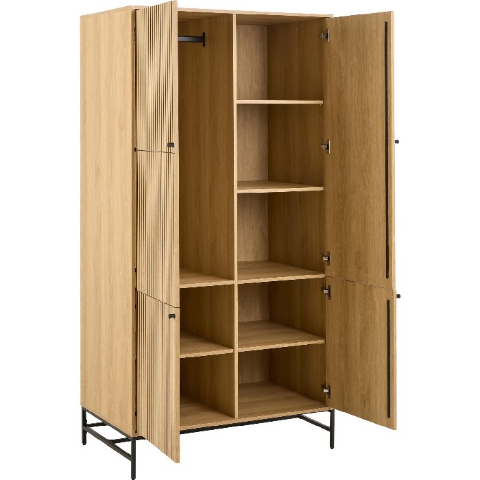 bedrooms/wardrobe-systems/albany-2-door-wardrobe-finished-in-black-steel-and-lamella-oak-fronts