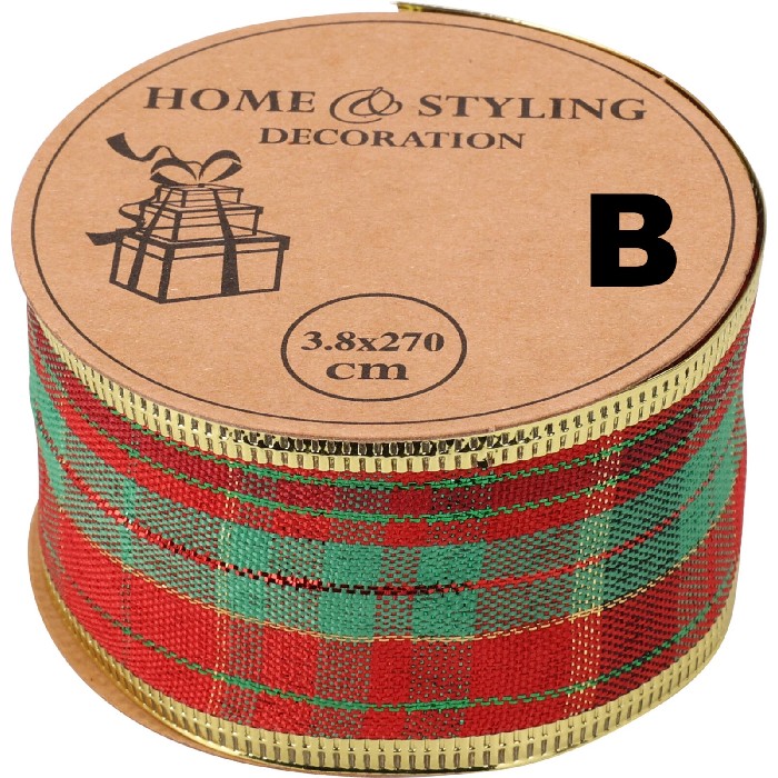 christmas/wrapping-paper-ribbons/xmas-ribbon-scottish-check-–-4-assorted