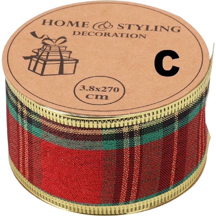 christmas/wrapping-paper-ribbons/xmas-ribbon-scottish-check-–-4-assorted