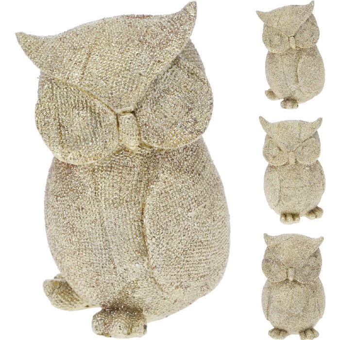 home-decor/decorative-ornaments/owl-figurine-–-7cm-x-7cm-x-12cm-3-assorted-designs-gold