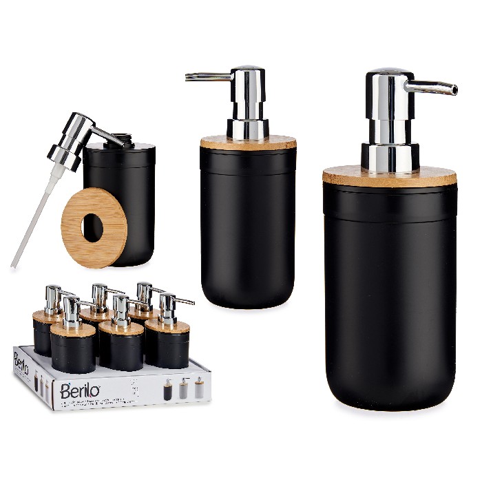 bathrooms/sink-accessories/promo-black-dispenser-with-bamboo-top