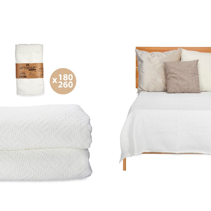 home-textiles/bedspreads-duvets-quilts/promo-180cm-x-260cm-white-geometric-pattern-bedspread