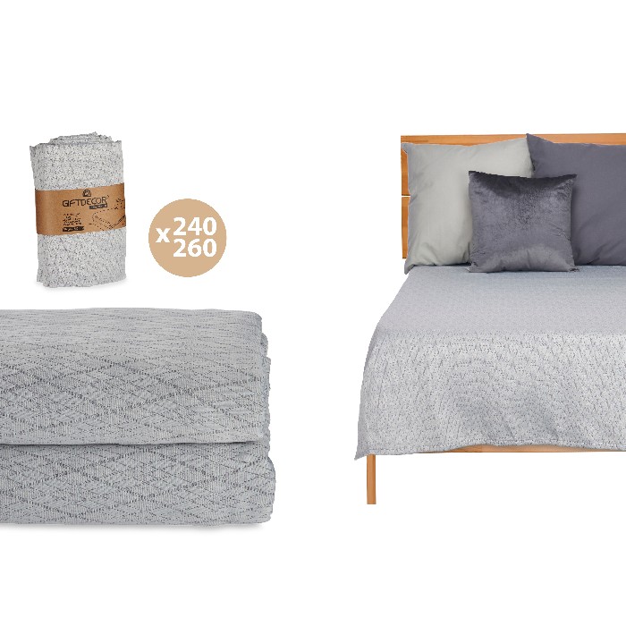 home-textiles/bedspreads-duvets-quilts/promo-240cm-x-260cm-grey-rhombus-pattern-bedspread