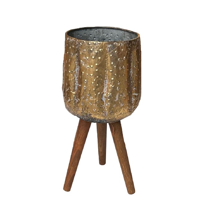 home-decor/indoor-pots-plant-stands/pot-metal-with-wood-base-h42cm-small