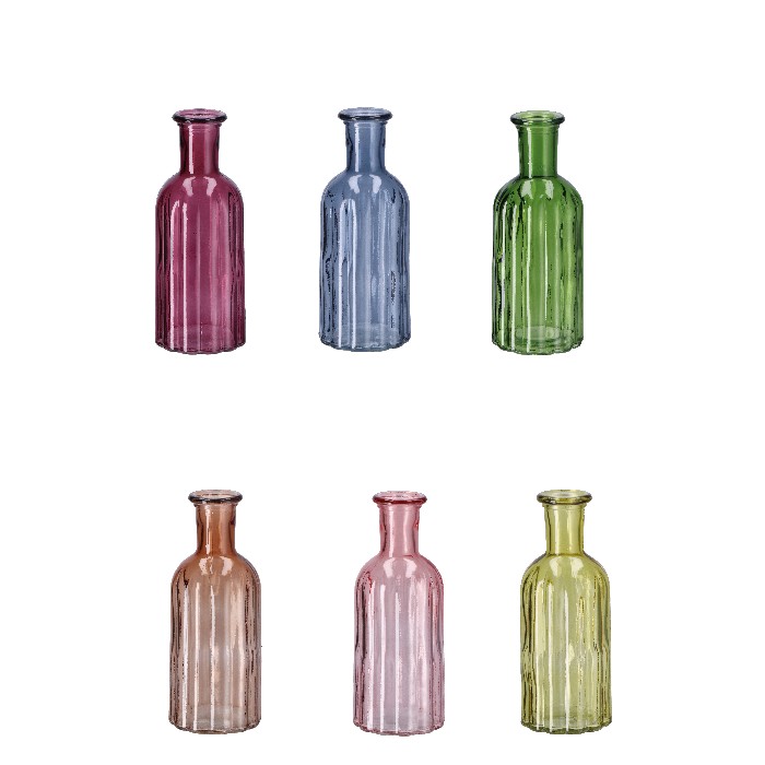 home-decor/vases/ad-trend-glass-bottle-vase-8cm-x-19cm-6-assorted-colours
