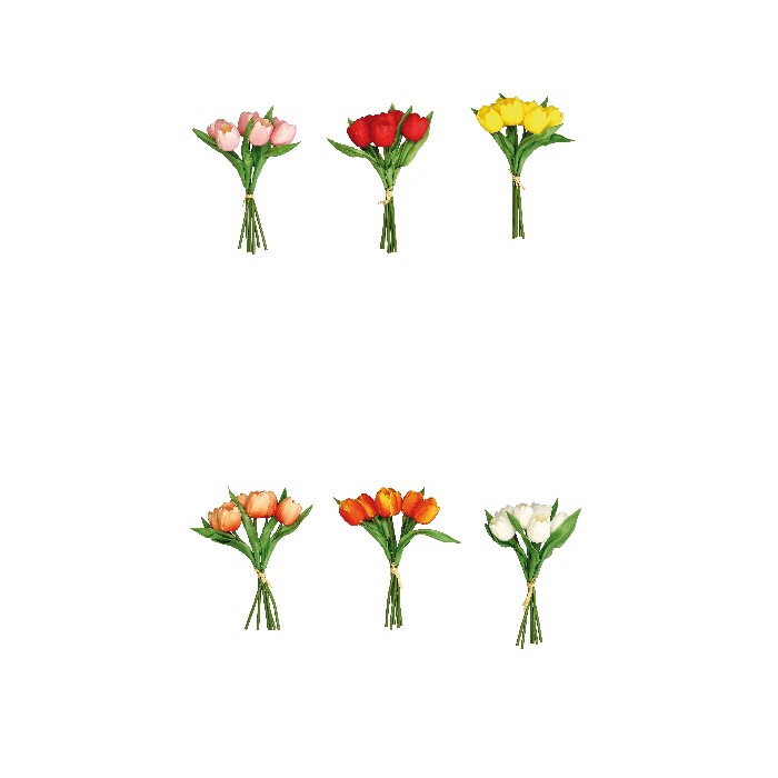 home-decor/artificial-plants-flowers/tulip-bouquet-33cm-6-assorted-colours