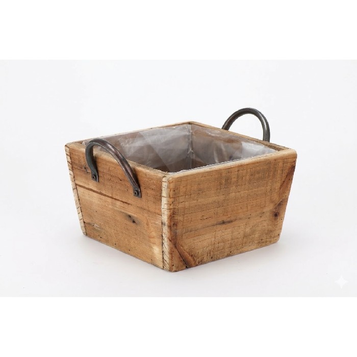 home-decor/indoor-pots-plant-stands/square-wood-and-metal-planter-23cm-x-23cm-x-23cm