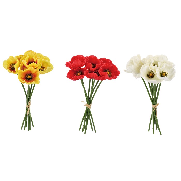 home-decor/artificial-plants-flowers/poppy-bouquet-32cm-3-assorted-colours