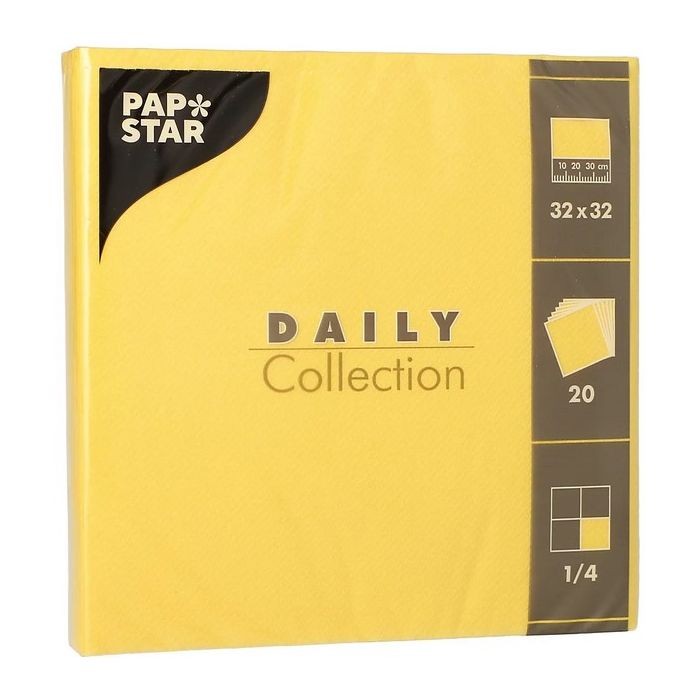 tableware/miscellaneous-tableware/pap-star-daily-paper-napkins-pack-of-20-yellow