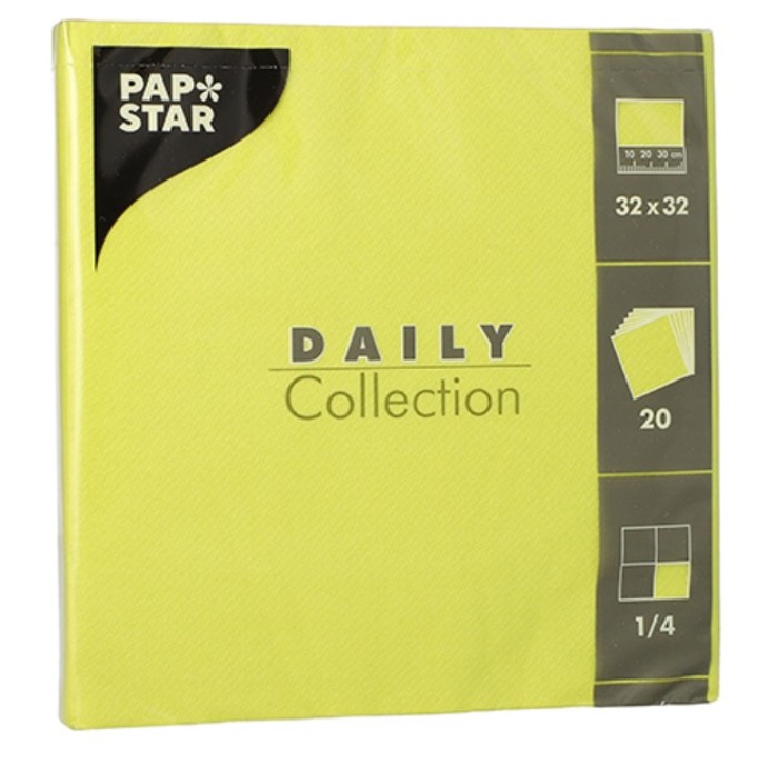 tableware/miscellaneous-tableware/pap-star-daily-paper-napkins-pack-of-20-lime-green