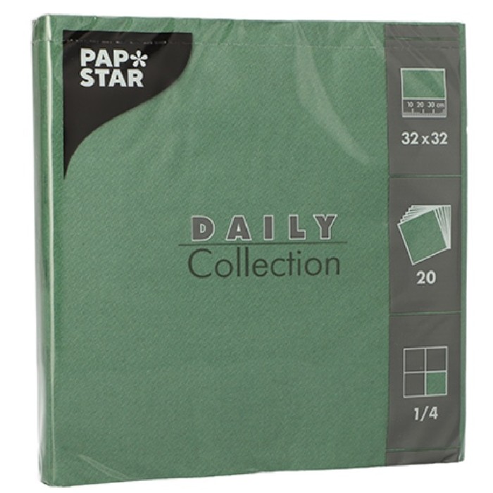tableware/miscellaneous-tableware/pap-star-daily-paper-napkins-pack-of-20-dark-green