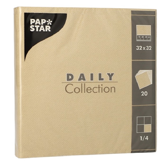tableware/miscellaneous-tableware/pap-star-daily-paper-napkins-pack-of-20-sand