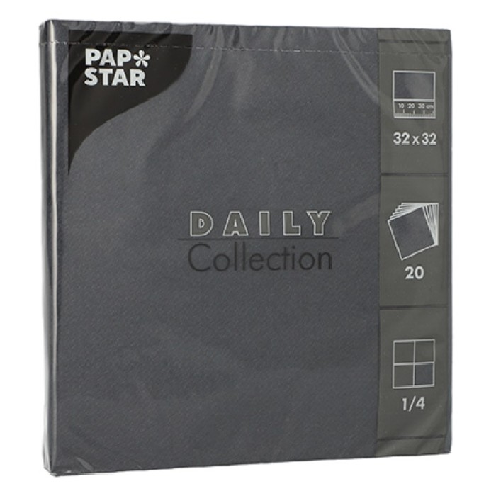 tableware/miscellaneous-tableware/pap-star-daily-paper-napkins-pack-of-20-black