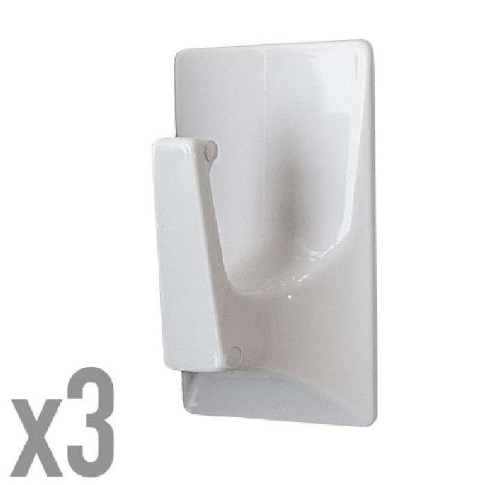 kitchenware/miscellaneous-kitchenware/set-of-3-adhesive-plastic-hook-white