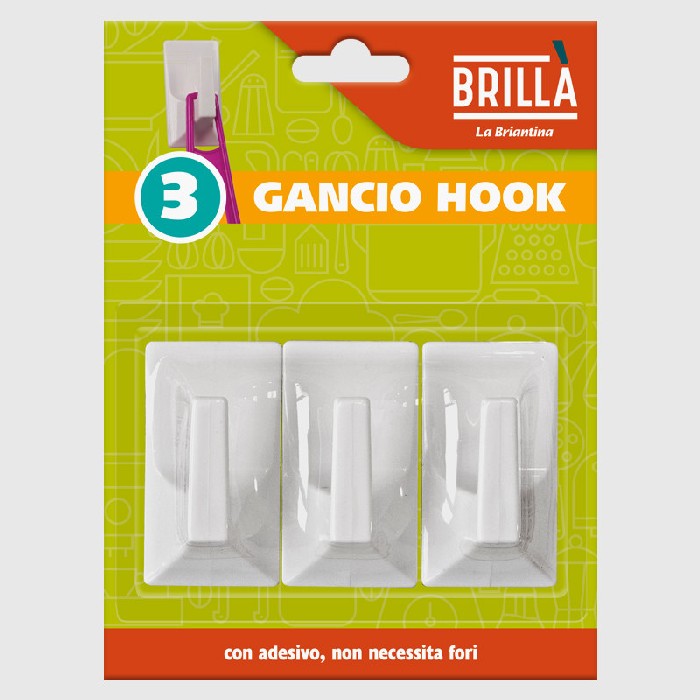 kitchenware/miscellaneous-kitchenware/set-of-3-adhesive-plastic-hook-white