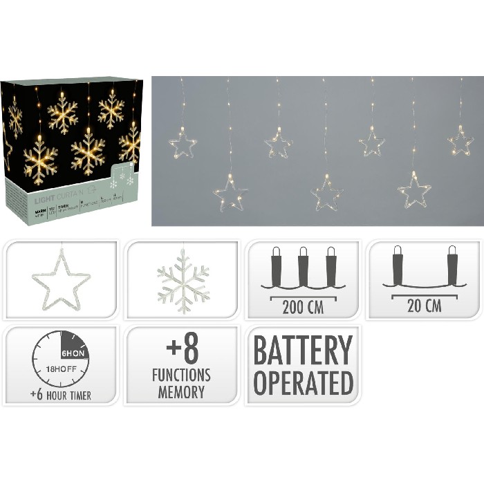 christmas/light-sets/christmas-led-curtain-lights-warm-white-200cm-x-60cm