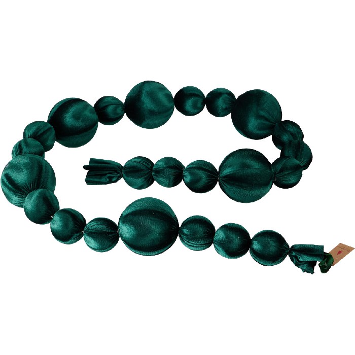 christmas/tinsel-garlands/christmas-ball-garland-dark-green-180cm