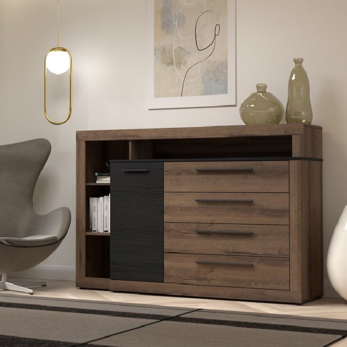 bedrooms/chest-of-drawers/bellevue-wide-chest-with-1-door-and-4-drawers-finished-in-mud-and-black-oak