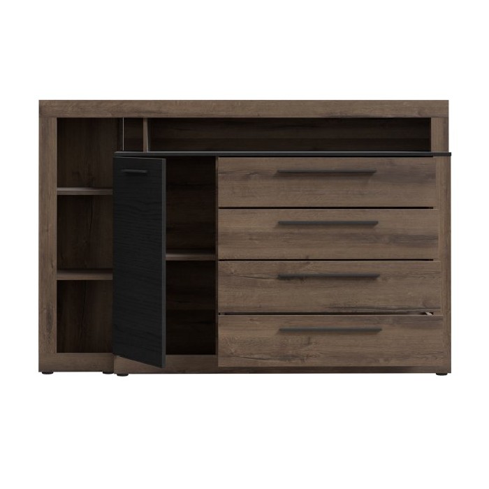 bedrooms/chest-of-drawers/bellevue-wide-chest-with-1-door-and-4-drawers-finished-in-mud-and-black-oak