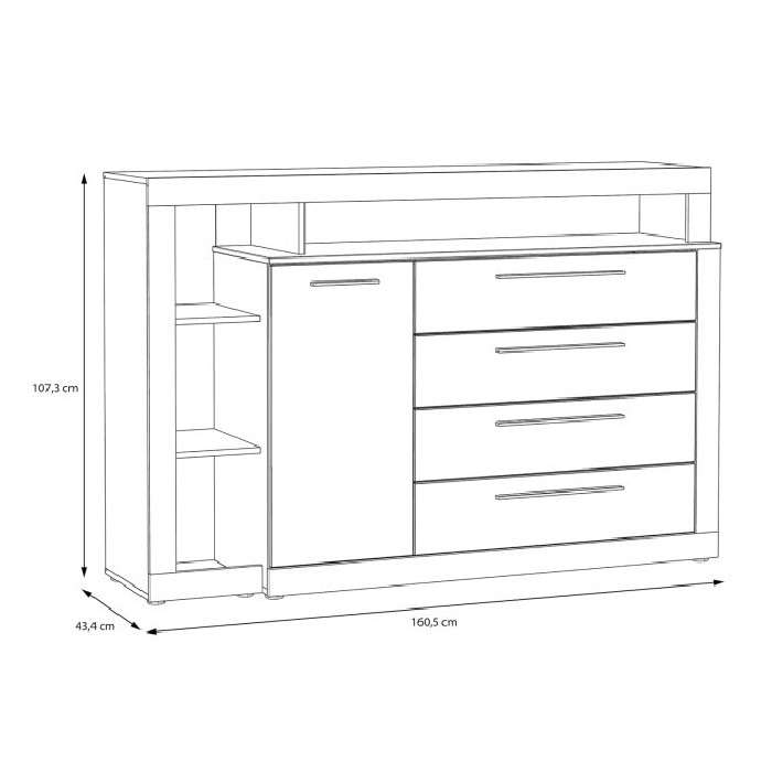 bedrooms/chest-of-drawers/bellevue-wide-chest-with-1-door-and-4-drawers-finished-in-mud-and-black-oak
