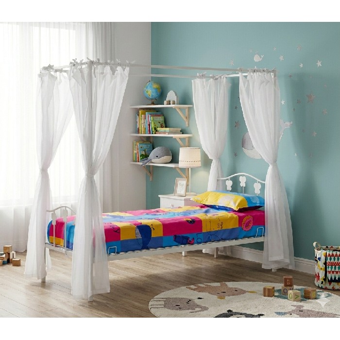 kids-and-stationery/kids-furniture-seating/lyndsey-four-poster-single-metal-bed-frame-with-drapes