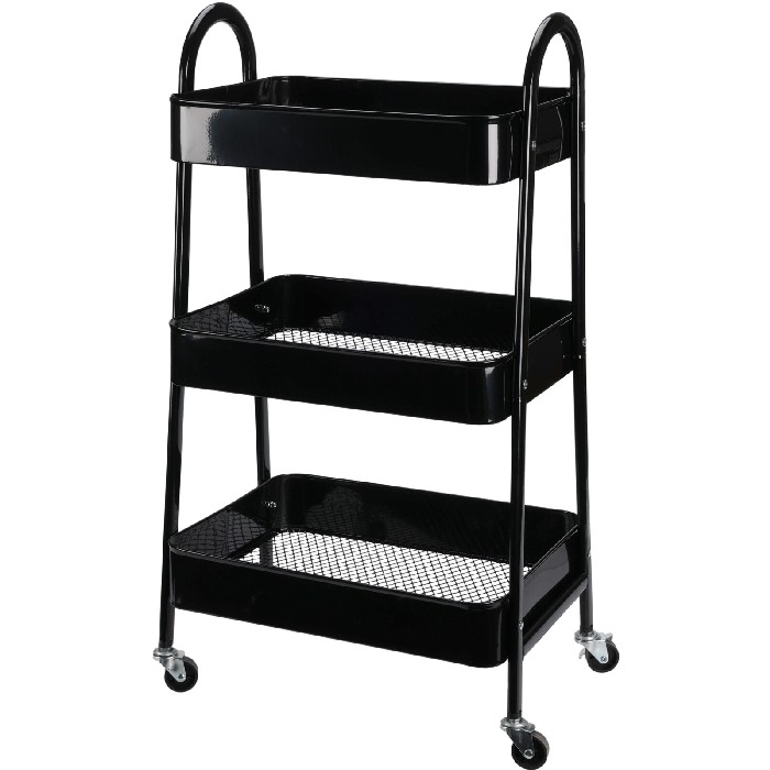 kitchenware/racks-holders-trollies/kitchen-trolley-3-layers-black-h79cm